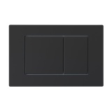 Imex Matt Black Square Button Mechanical Dual Flush Plate Cut Out