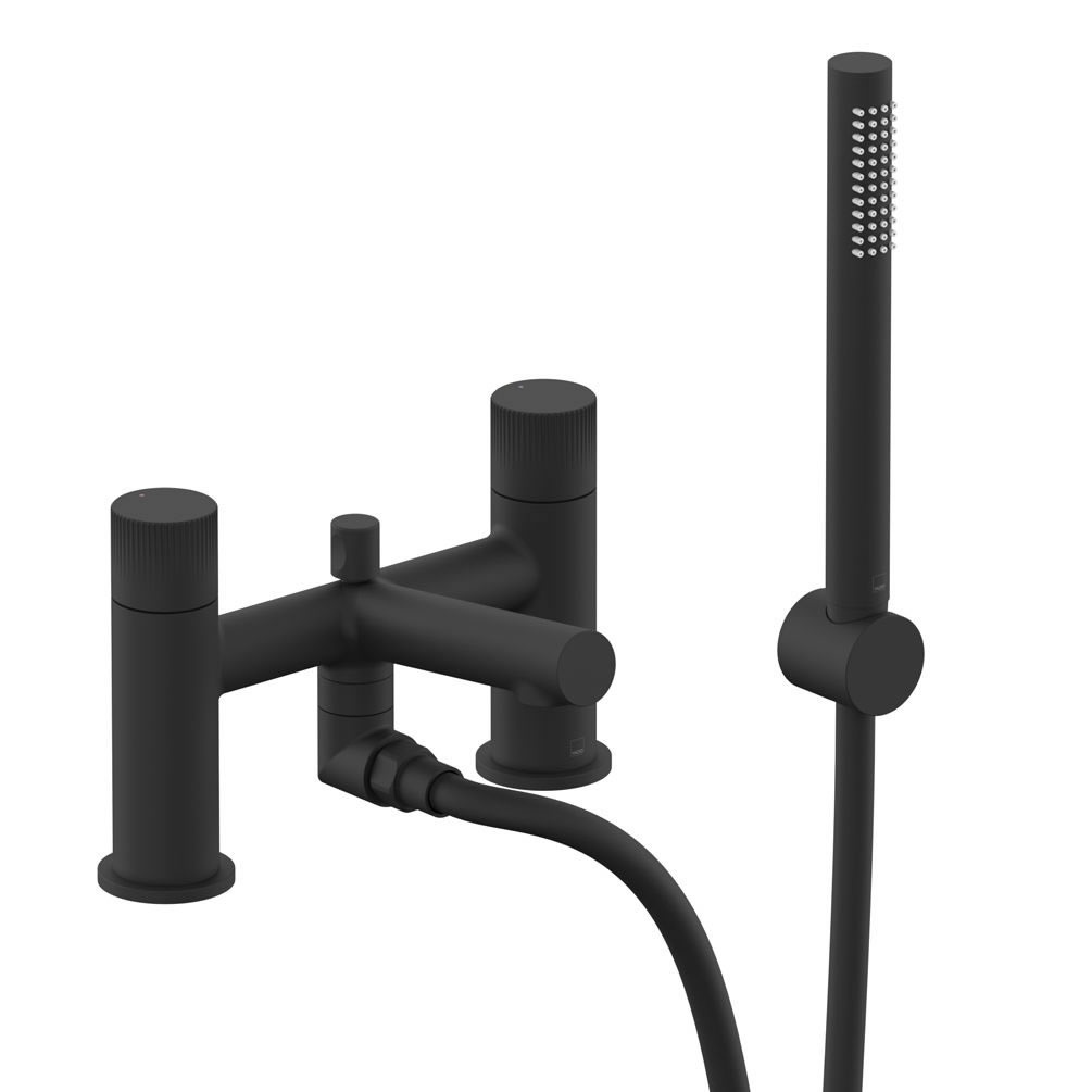 Vado Safari Leverless Matt Black Deck Mounted Bath Shower Mixer