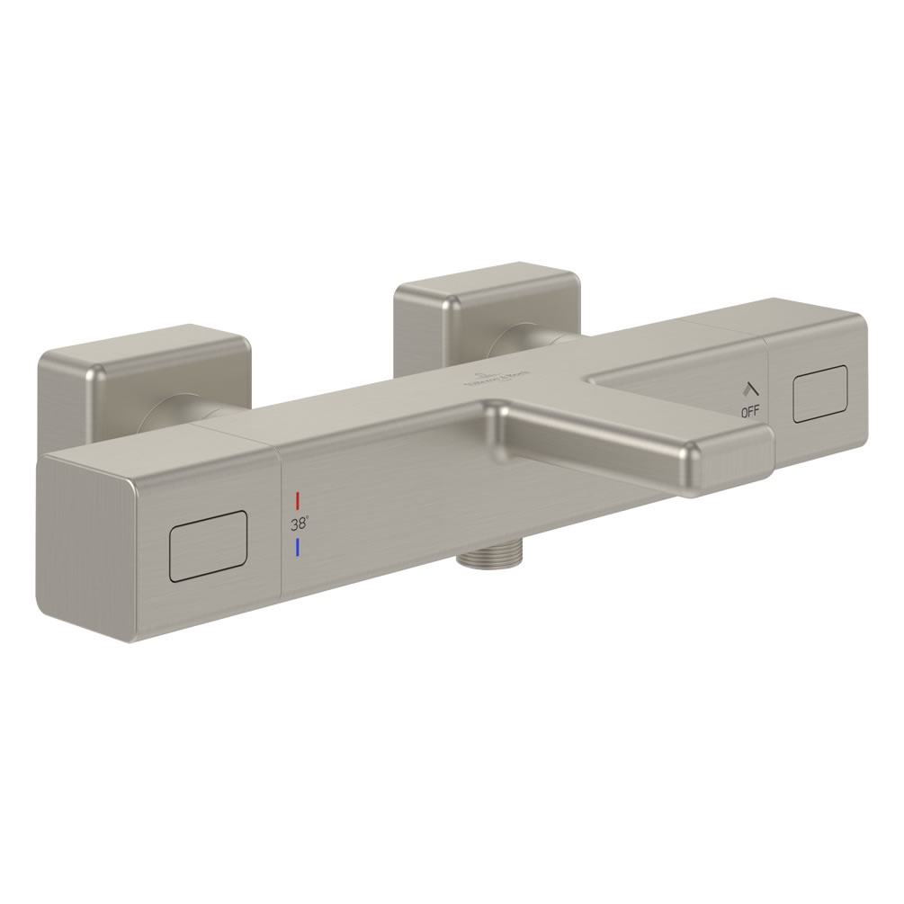 Cutout image of Villeroy & Boch Universal Brushed Nickel Square Bath Shower Mixer