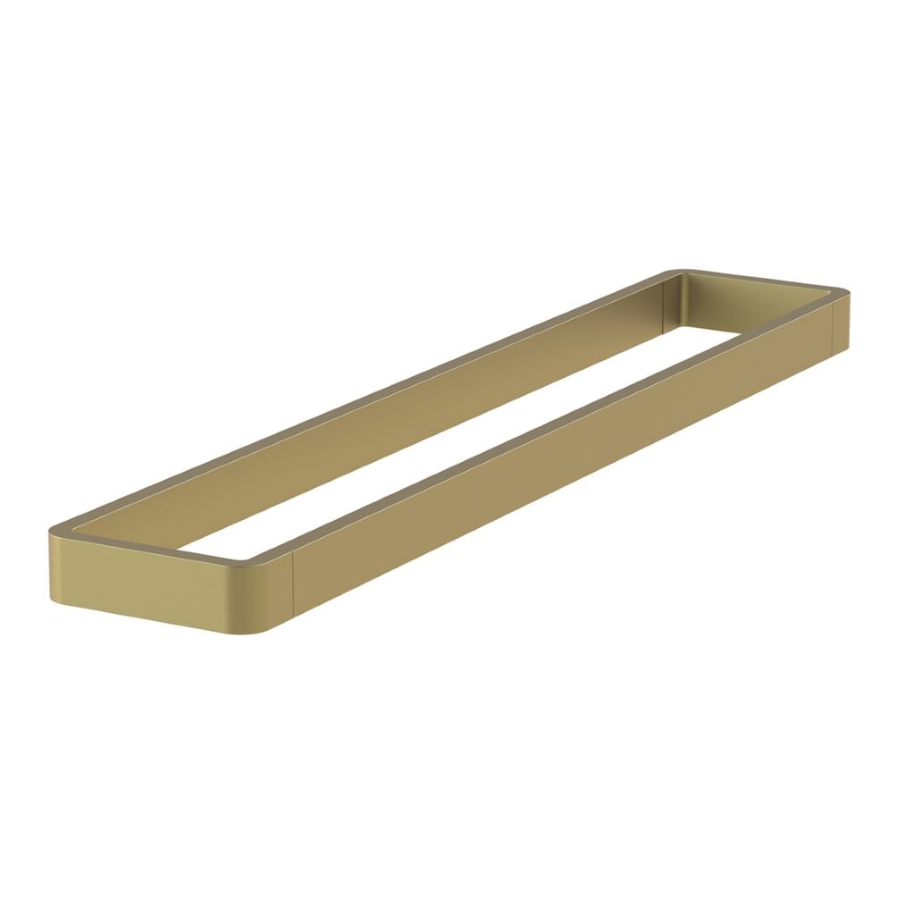 Cut out image of Vado Cameo Muse Satin Brass Wall Mounted 600mm Towel Bar or Shelf Frame