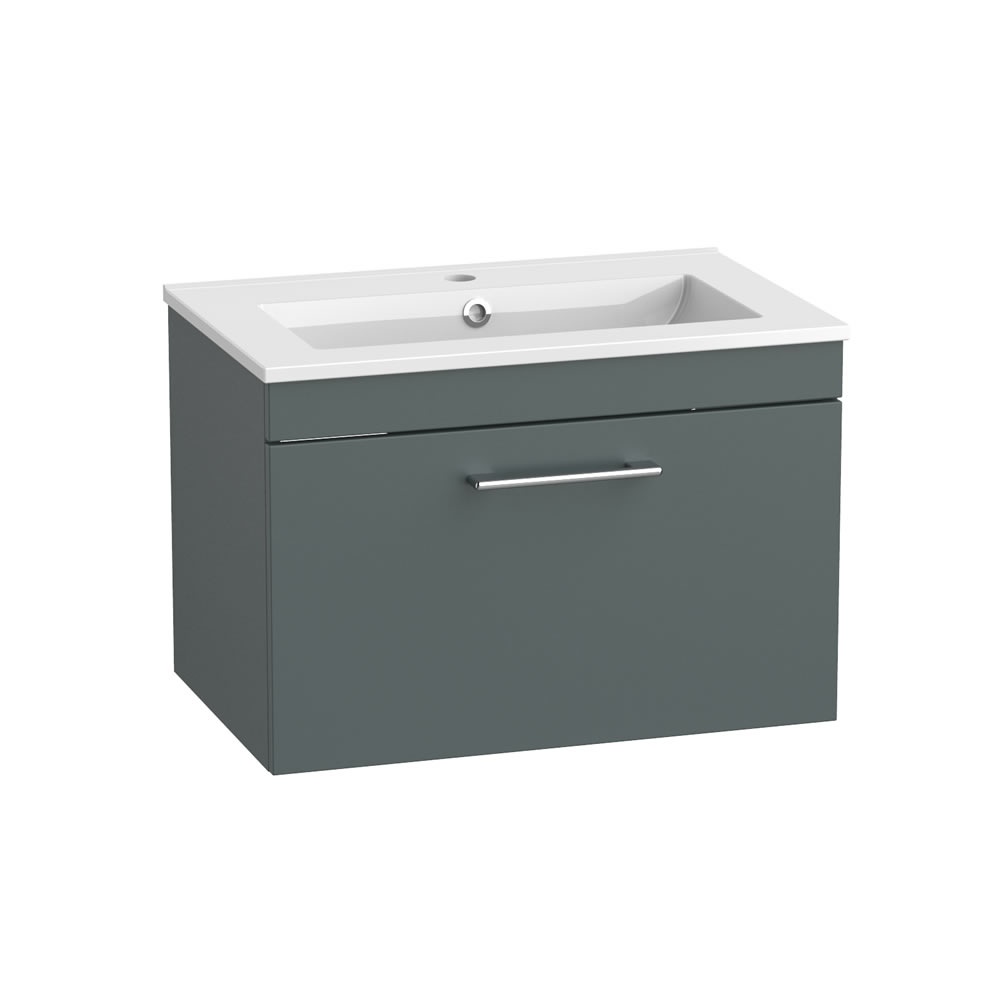 Tavistock Kew 600mm Matt Viridian Green Wall Hung Vanity Unit & Basin