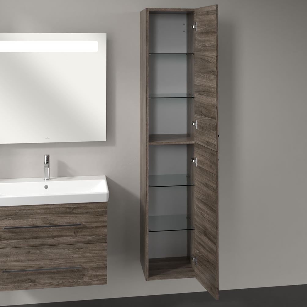 Lifestyle image of Villeroy & Boch Avento Stone Oak Tall Cabinet