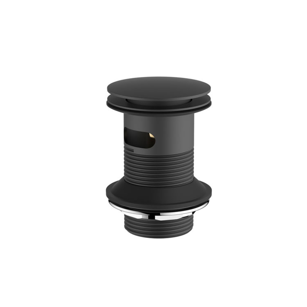 Photo of Britton Bathrooms Hoxton Matt Black Slotted Basin Waste