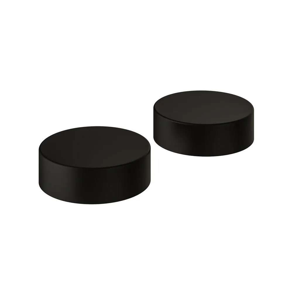 Vado Muse Matt Black Towel Rail Cover Caps