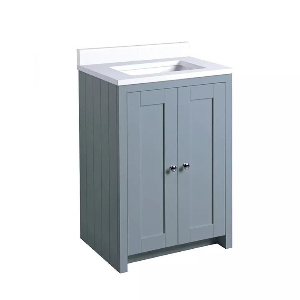 Tavistock Lansdown 600mm Matt Mineral Blue Undermount Vanity Unit & Worktop