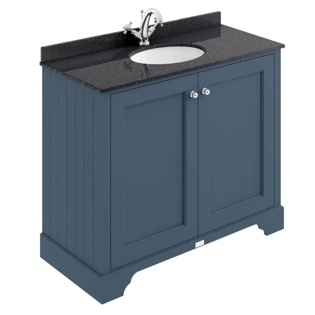 Photo of Bayswater Stiffkey Blue 1000mm 2 Door Vanity Unit & Worktop
