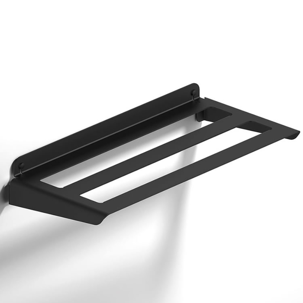 Cutout image of Origins Living Sonia Quick Towel Rack Black.