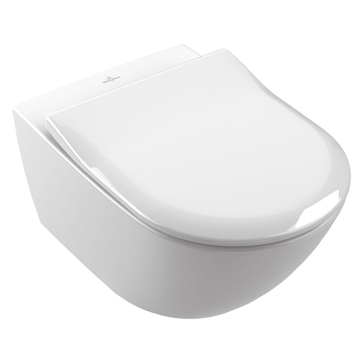 Villeroy & Boch Subway 3.0 WC-bril, toiletdeksel met softclosemechanisme, afneembare toiletbril van onbreekbaar duroplast, wc-deksel origineel reserveonderdeel, ovaal, amandelkleurig, mat