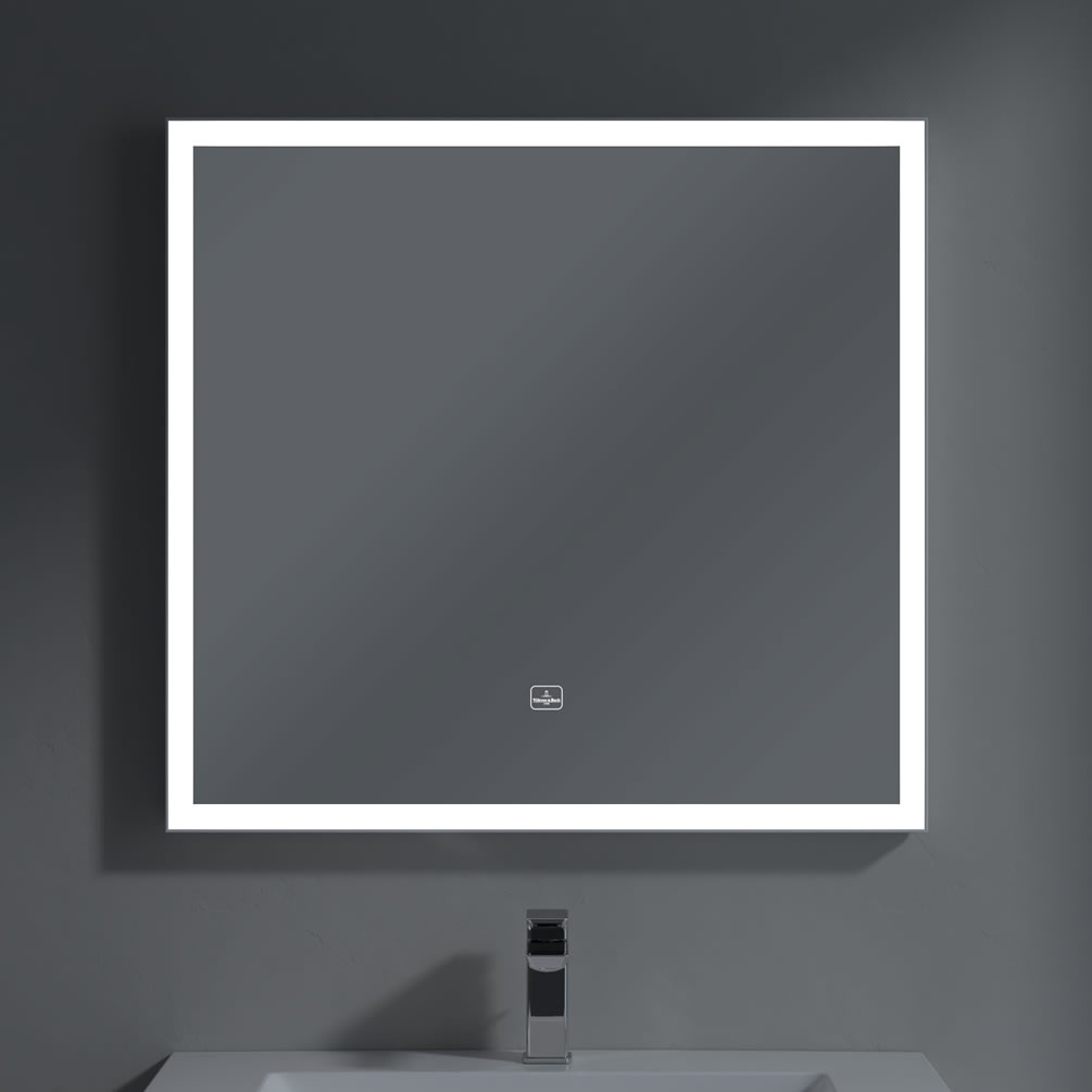 Lifestyle image of Villeroy & Boch Subway 3.0 Matt White 800 x 750mm LED Mirror