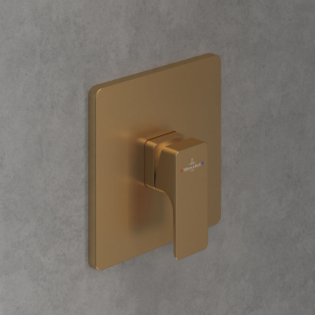 Lifestyle image of Villeroy & Boch Subway 3.0 Brushed Gold Single Outlet Bath/Shower Valve