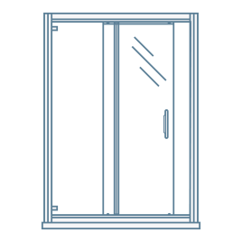 iconography image of a sliding shower door