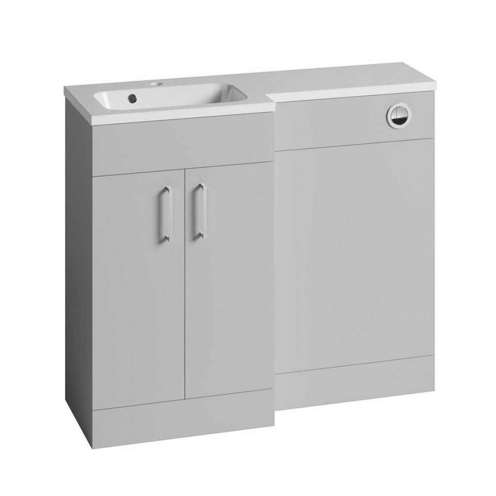 Tavistock Nexus 1000mm Gloss Light Grey Vanity Unit & Basin Combination - Left Hand Version