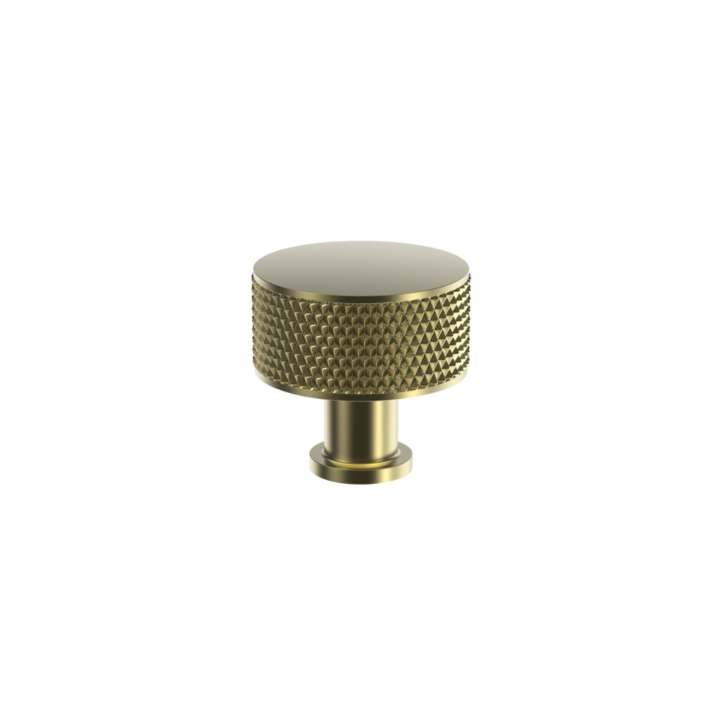Cut out image of the Tavistock Quinn Brushed Brass Furniture Knob Handle