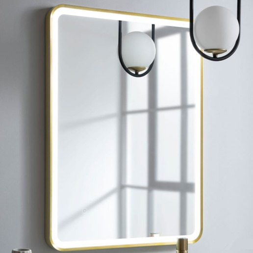 JTP Hix Brass LED Bathroom Mirror | Sanctuary Bathrooms