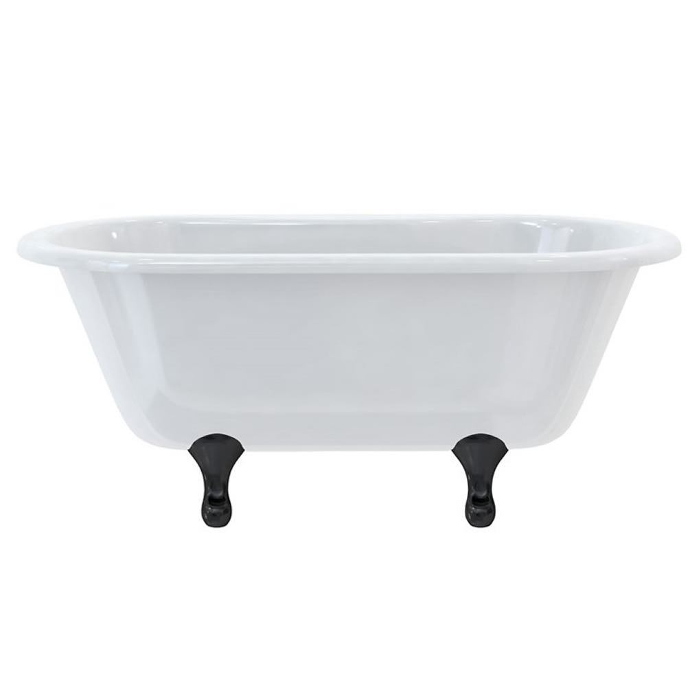 Burlington Windsor 1500mm Freestanding Bath With Black Classical Feet