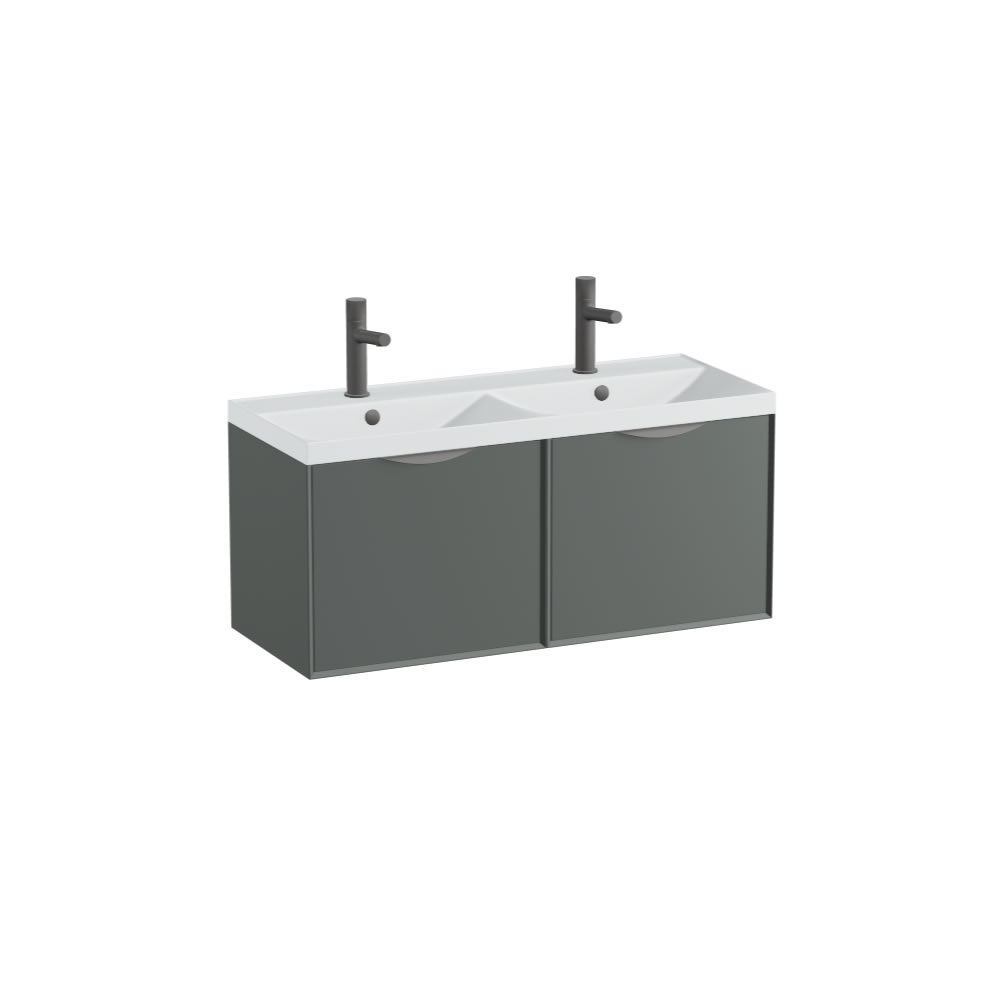 Vado Safari Smooth 1000mm Charcoal Grey Wall Hung Vanity Unit & Arctic Basin