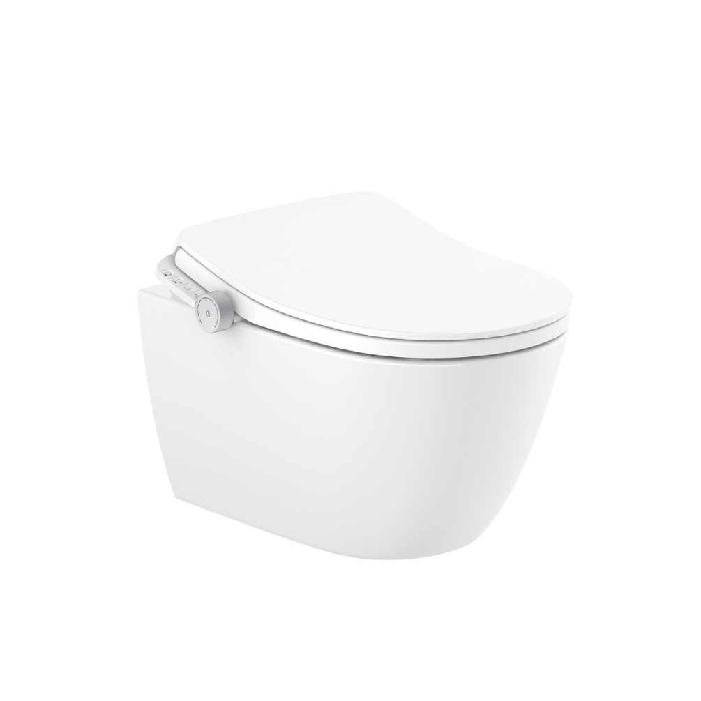 Cut out image of the Roca In-Wash Ona Wall Hung Rimless Smart Toilet