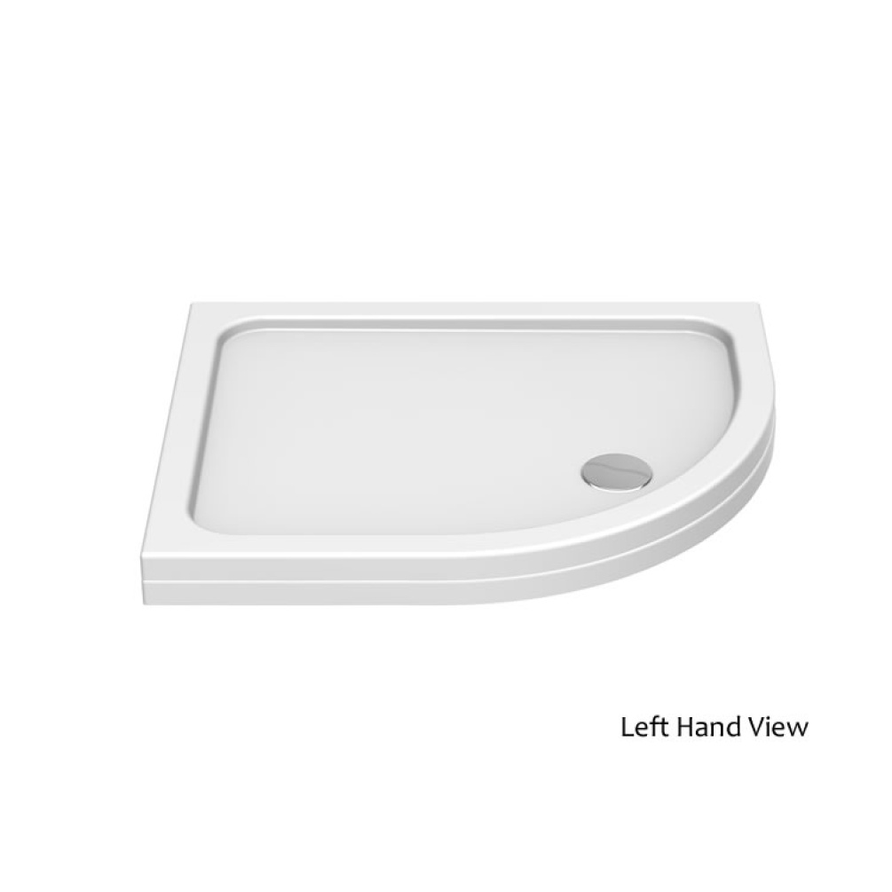 Kudos KStone 1000mm x 800mm Offset Quadrant Shower Tray Left Hand Image