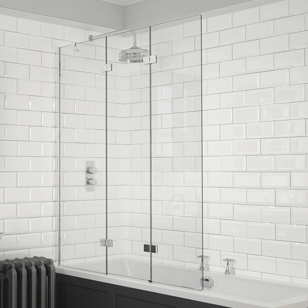 Photo of Kudos Inspire 3 Panel In Fold Bath Screen - Left Hand