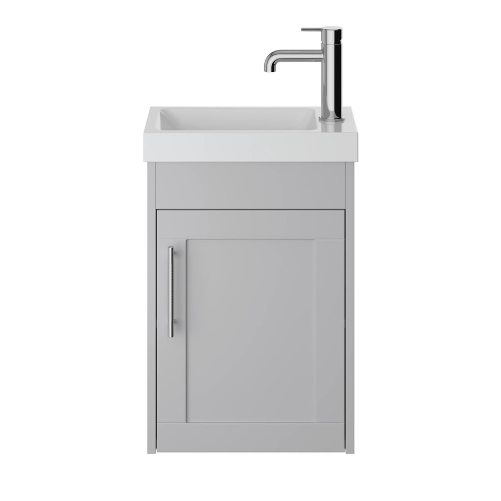 Heritage Lynton Dove Grey Wall Hung Cloakroom Vanity Unit & Basin