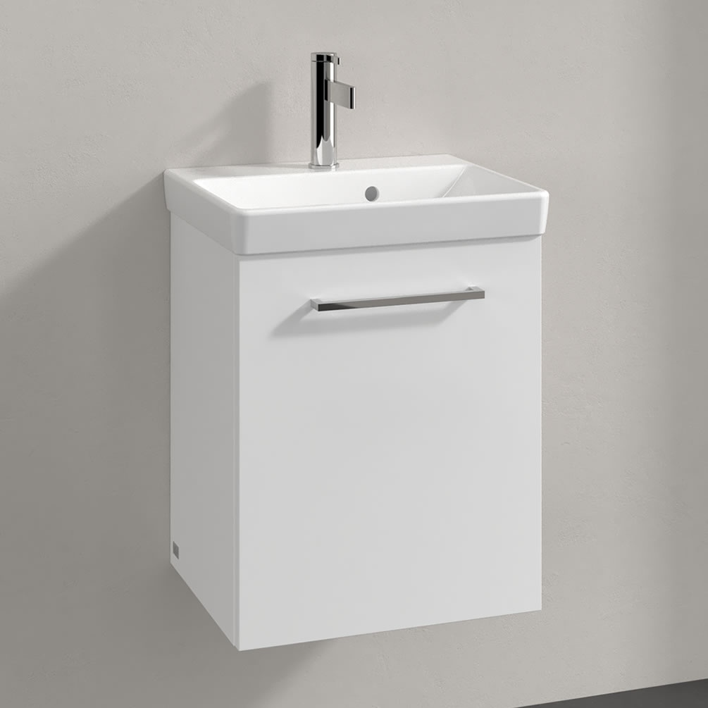 Lifestyle image of Villeroy & Boch Avento White 450mm Wall-Hung Basin Vanity Unit