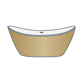 iconography image of a gold coloured bathtub/gold bath