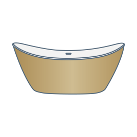 iconography image of a gold coloured bathtub/gold bath