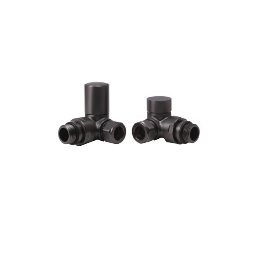 Cutout image of Redroom by Barwick Gunmetal Corner Round Manual Radiator Valves