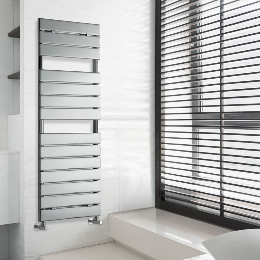 Lifestyle image of Lazzarini Palermo Chrome Towel Radiator 1512x500