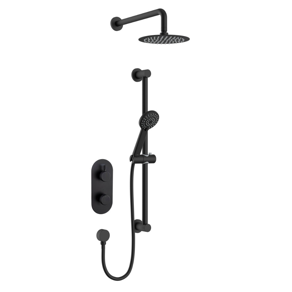 Cut out image of the Bristan Molida Black Dual Outlet Thermostatic Shower Pack