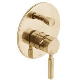 Cutout image of Vado Individual Origins Brushed Gold Manual Shower Valve & Diverter (2 Outlets)