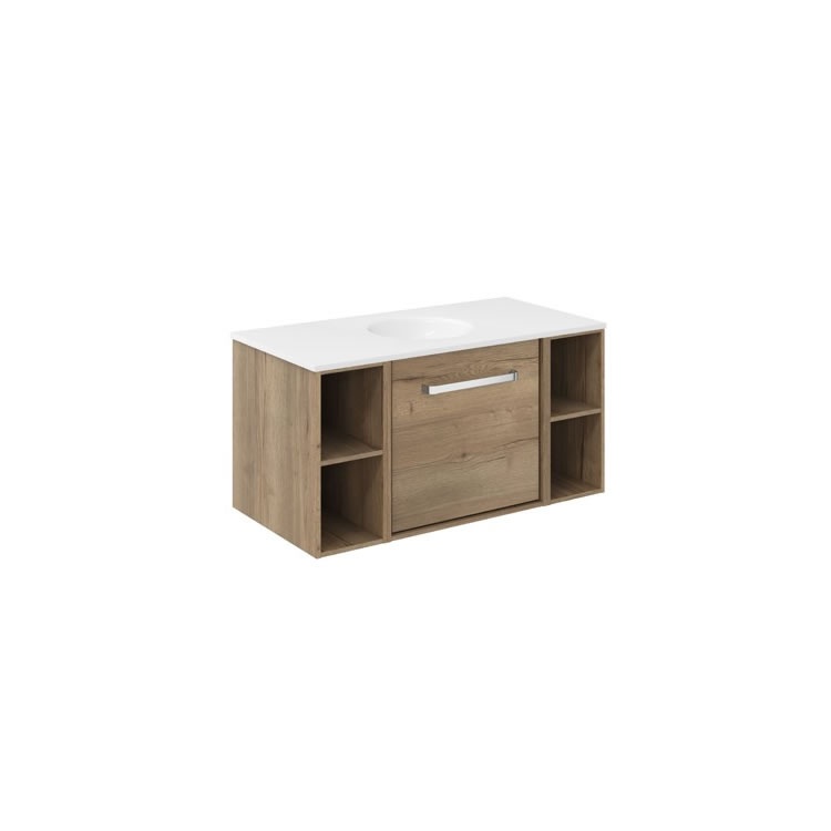 Crosswater Infinity 900 Windsor Oak Wall Vanity Unit & Basin