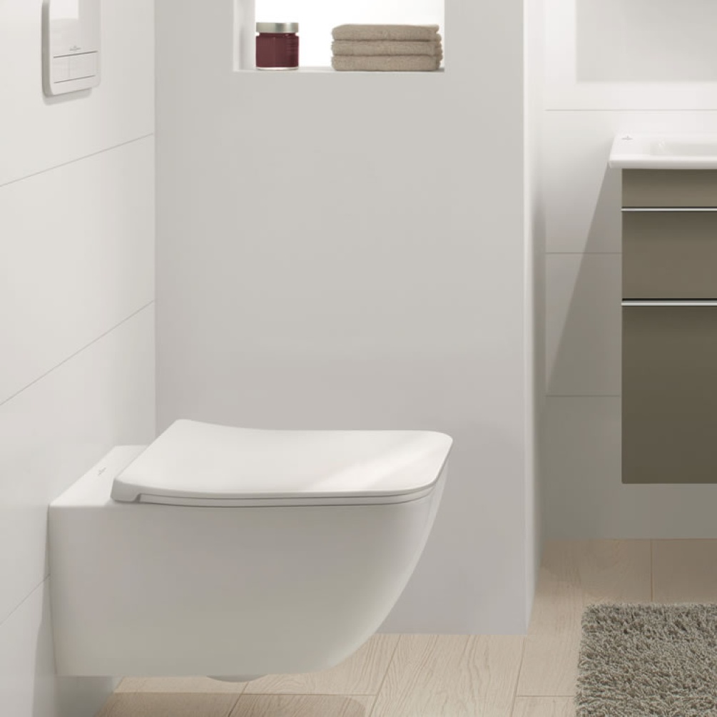 Lifestyle image of Villeroy & Boch Venticello Wall-Hung Toilet Sandwich Seat