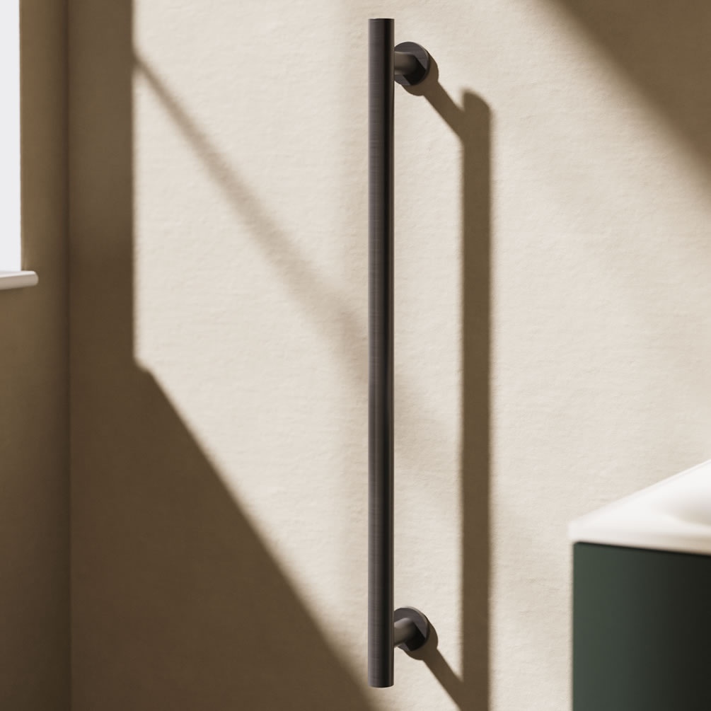 Lifestyle image of Crosswater slate 800mm Grab Bar
