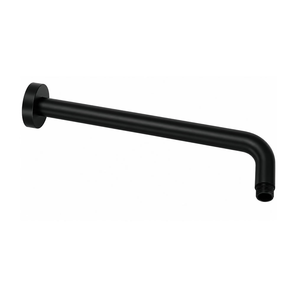 Cutout image of TED Matt Black Wall-Mounted Shower Arm