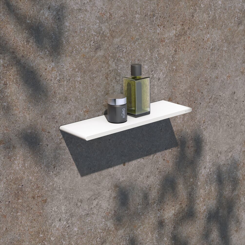 KEUCO Aveno Matt White Rectangular Shower Shelf Lifestyle