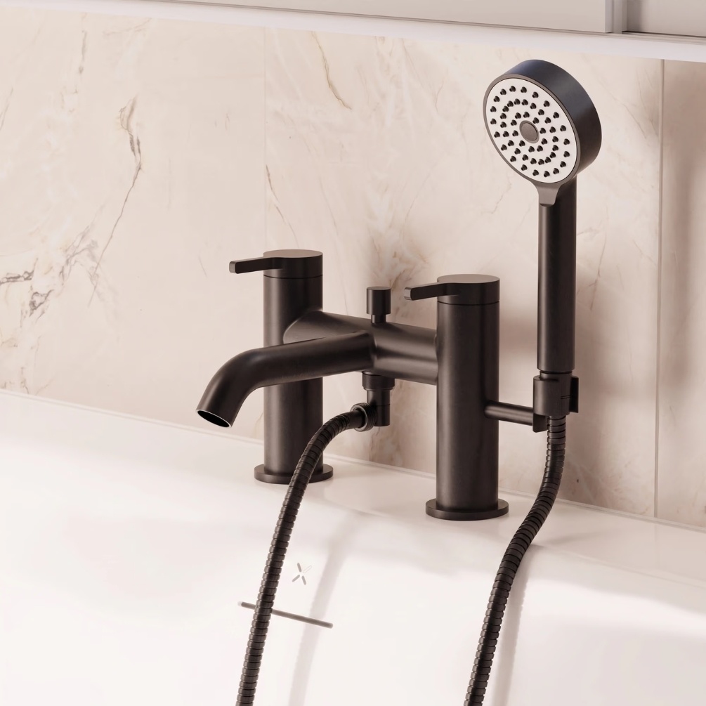 Crosswater Mada Matt Black Bath Shower Mixer Lifestyle
