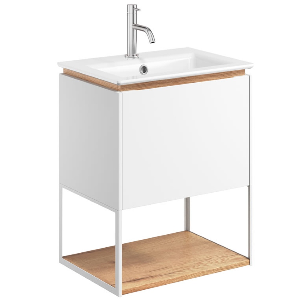 Crosswater Mada 500 White Wall-Hung Basin Unit | Sanctuary Bathroom