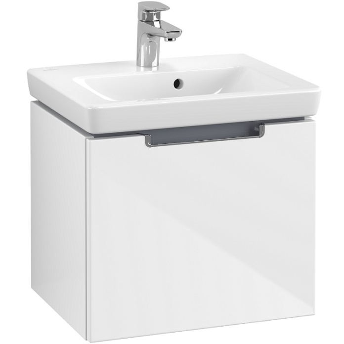 Product cut out image photo of Villeroy and Boch Subway 2.0 500mm Wall Mounted Vanity Unit and Basin in Glossy White - A68510DH