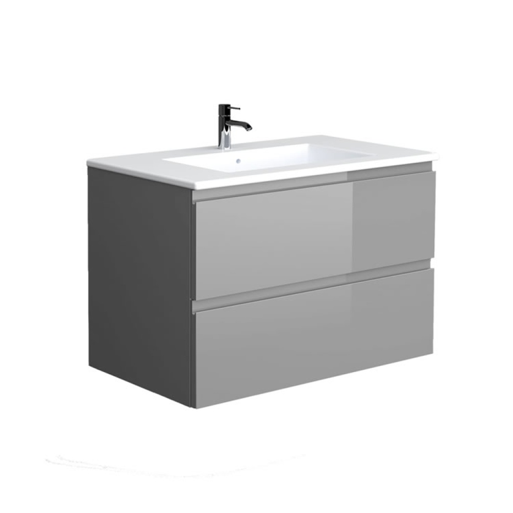 Rak Joy 810mm Urban Grey Wall Hung Unit & Basin - Image 1