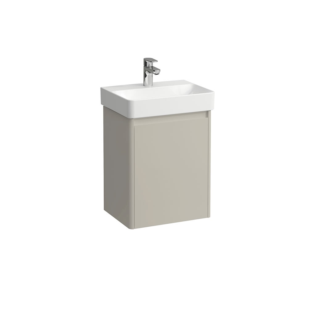 Cutout image of Laufen Base 2.0 Grey White 450mm Wall-Hung Vanity Unit & Basin