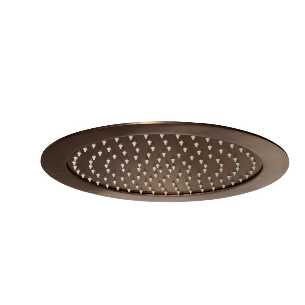 JTP Vos Brushed Bronze Ceiling Mounted 400mm Overhead Shower Head Cut Out