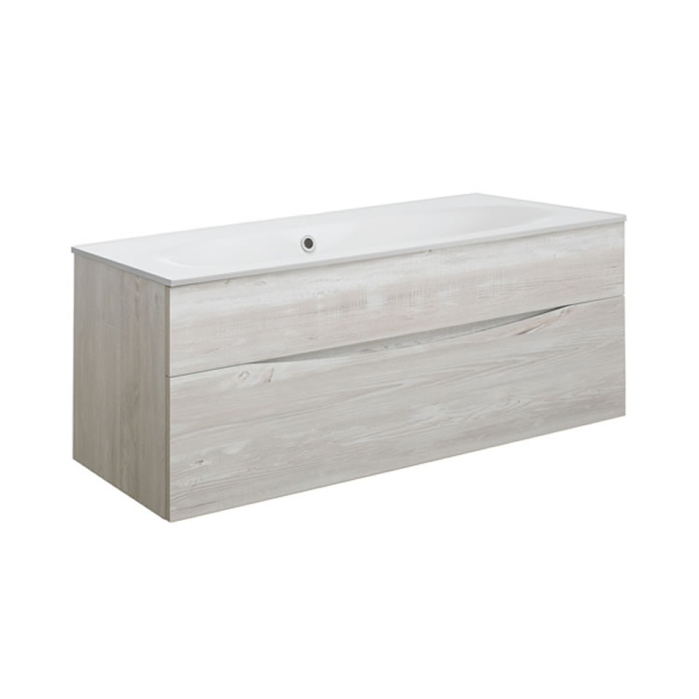 Cutout image of Crosswater Glide II Nordic Oak 1000 Wall-Hung Vanity Unit with Cast Mineral Basin