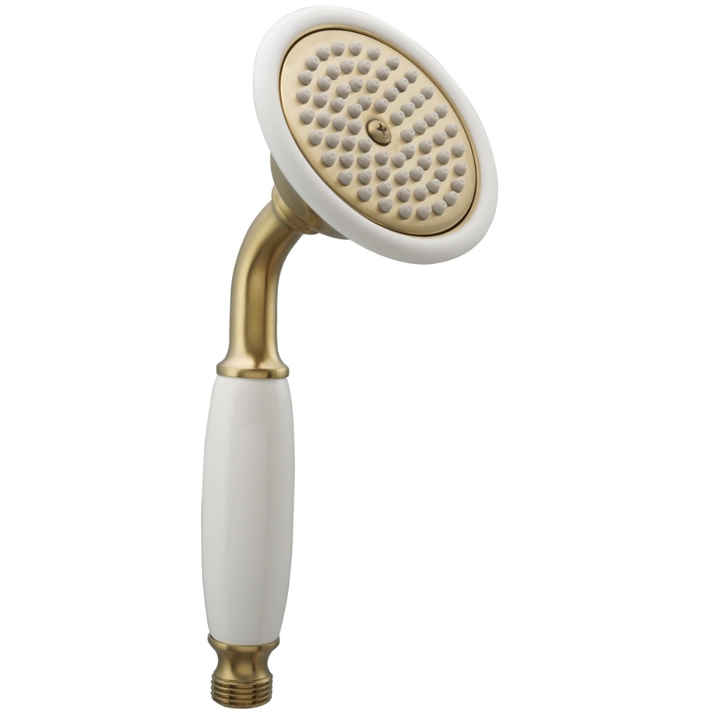 Image of JTP Grosvenor Cross Brushed Brass Shower Handset
