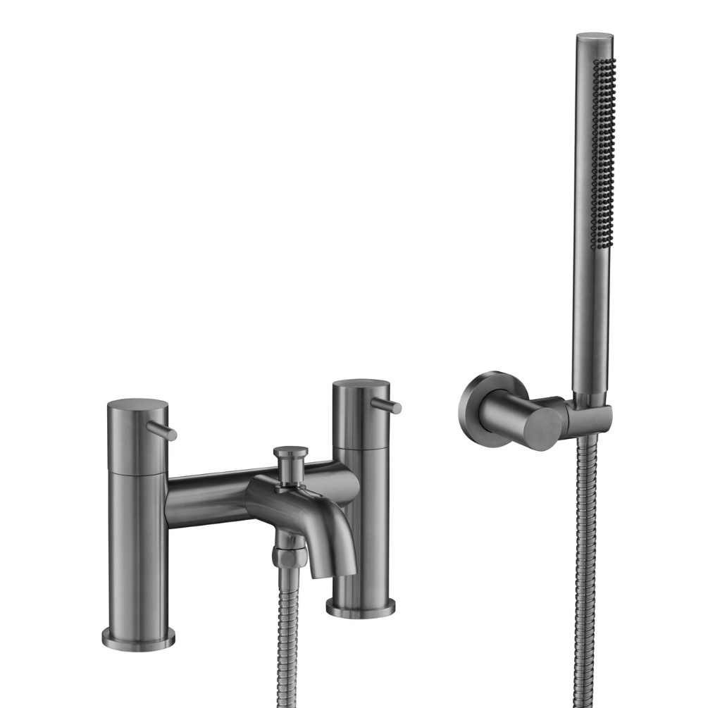 Photo of JTP Vos Brushed Black Bath Shower Mixer Set