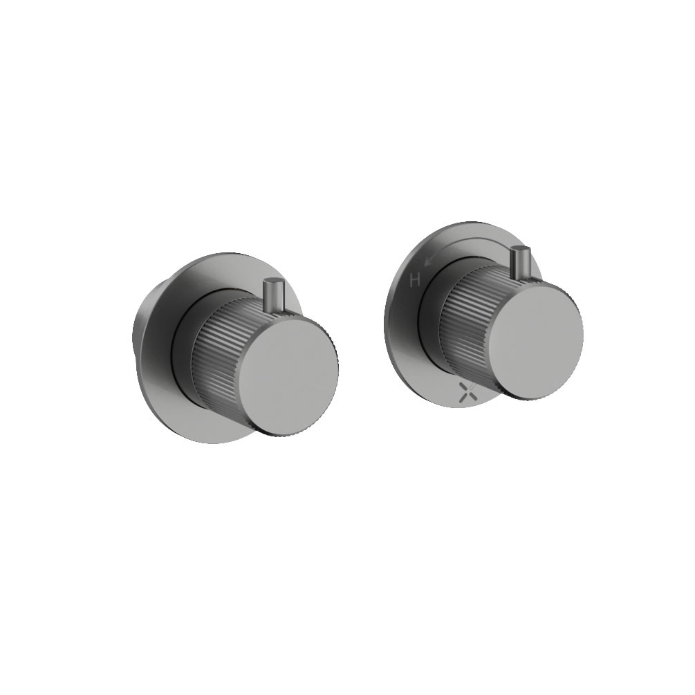 Cutout image of Crosswater Module Stainless Slate Dual-Outlet Concealed Shower Valve