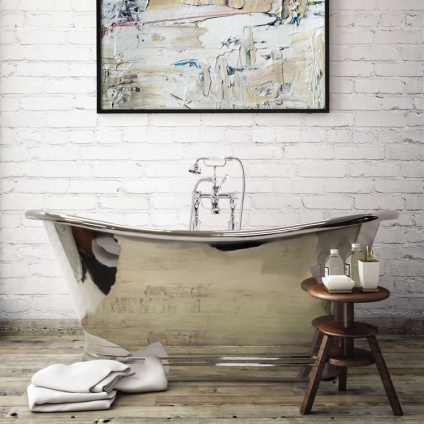 Photo Of BC Designs 1700mm Nickel Freestanding Boat Bath - Image 1