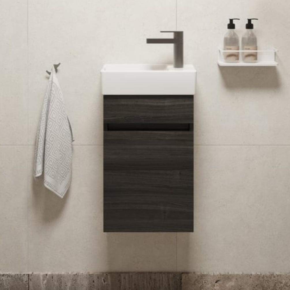 Close up image of the Abacus Concept Lava S1 Vanity Unit & Basin Right-Handed Tap