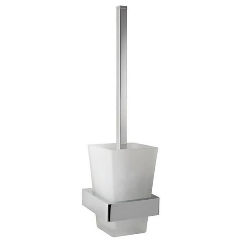 Vado Shama Toilet Brush & Frosted Glass Holder Image 1