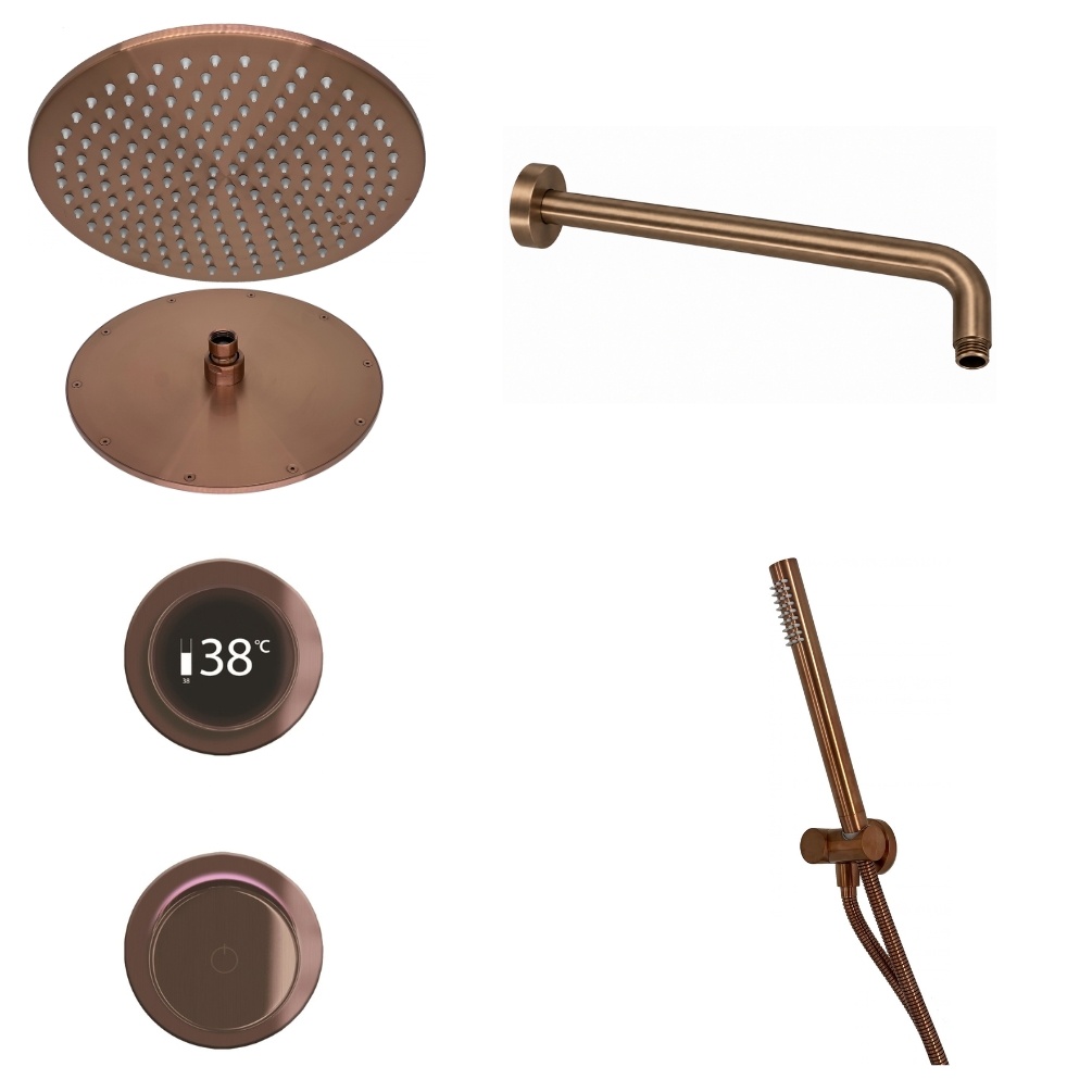 Ted Togo Brushed Bronze Ring Valve Wall Arm